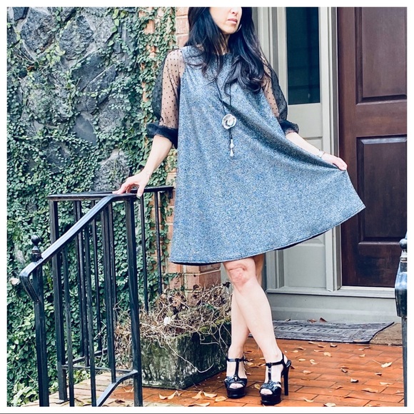 ✨LAST ONE ✨MADE IN ITALY✨Chic sparkly swing dress - Picture 2 of 6